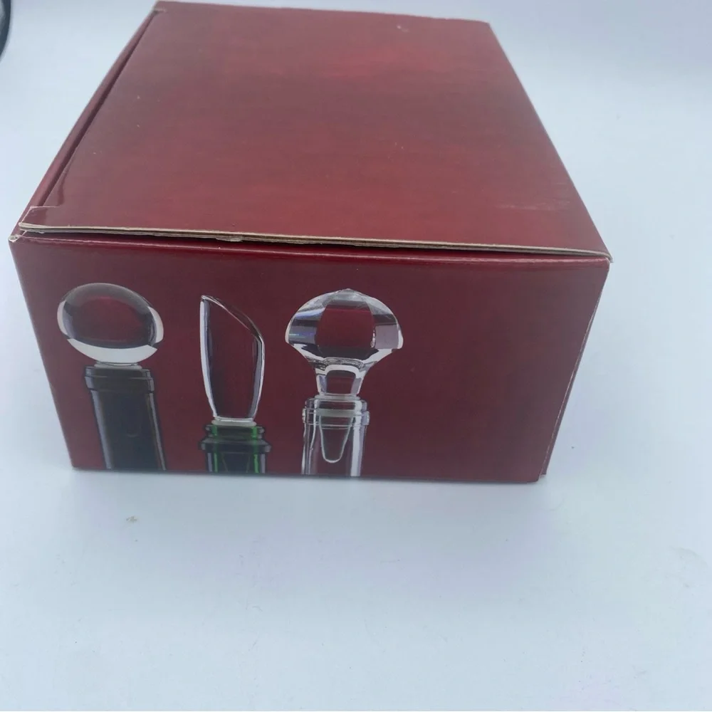 Lenox American By Design Tuscany Classics 3 Crystal Wine Bottle Stoppers NIB